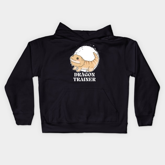 Cute Bearded Dragon Trainer Kids Hoodie by rumsport